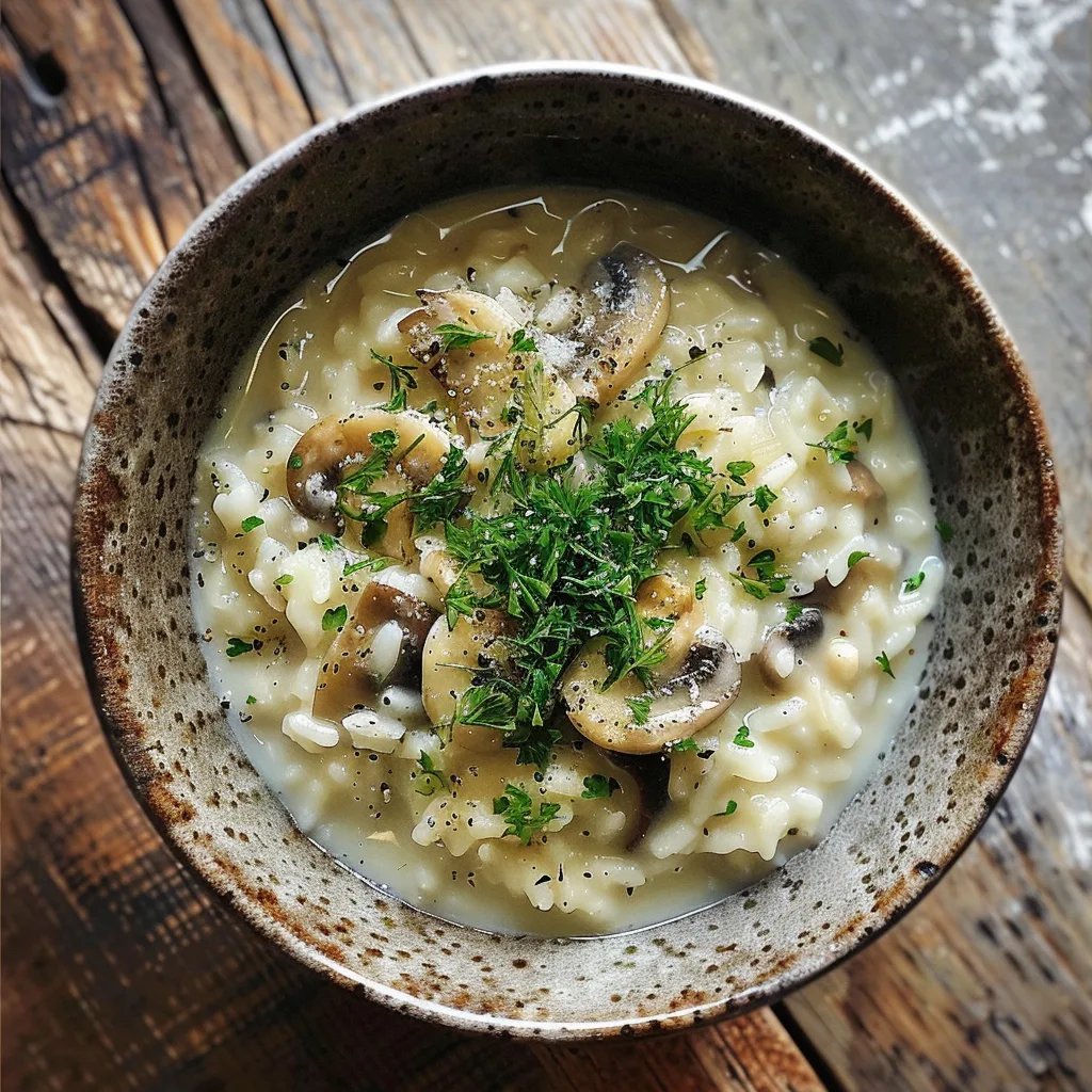 Cremiges Rosenkohl-Pilz-Risotto