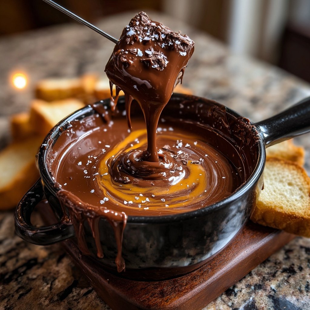 Karamell Schokoladen Fondue