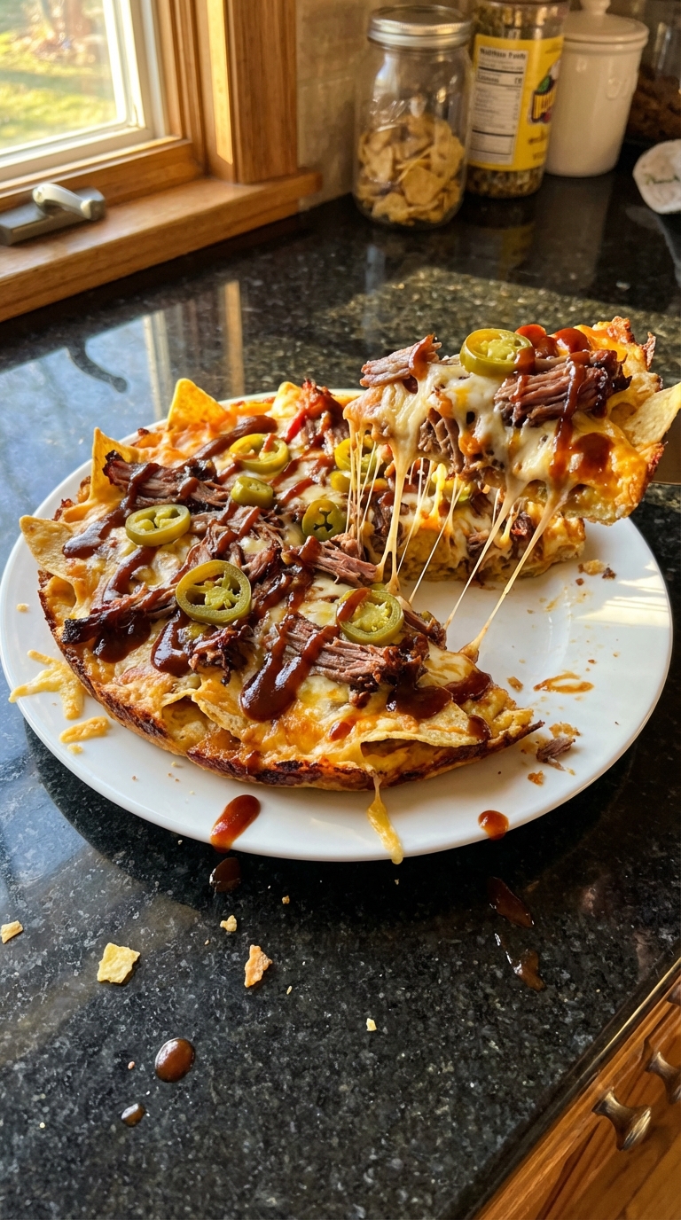 BBQ Brisket Nacho Pie​
