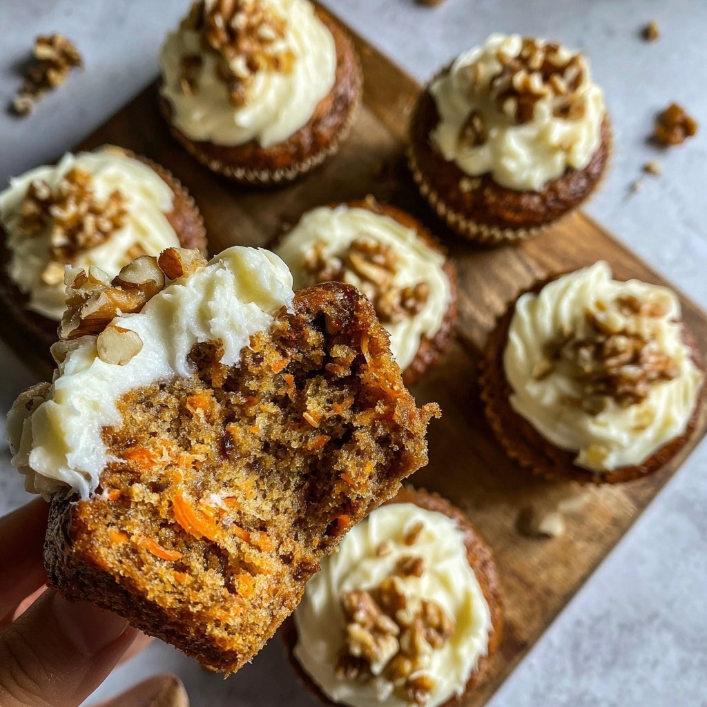 Karottenkuchen Muffins mit Frischkäse