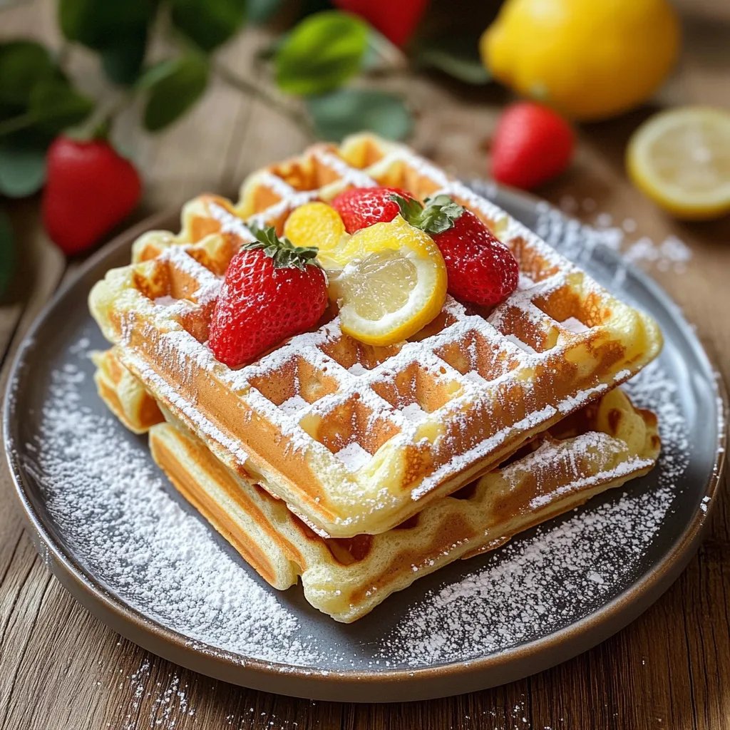 Zitronen-Quark-Waffeln