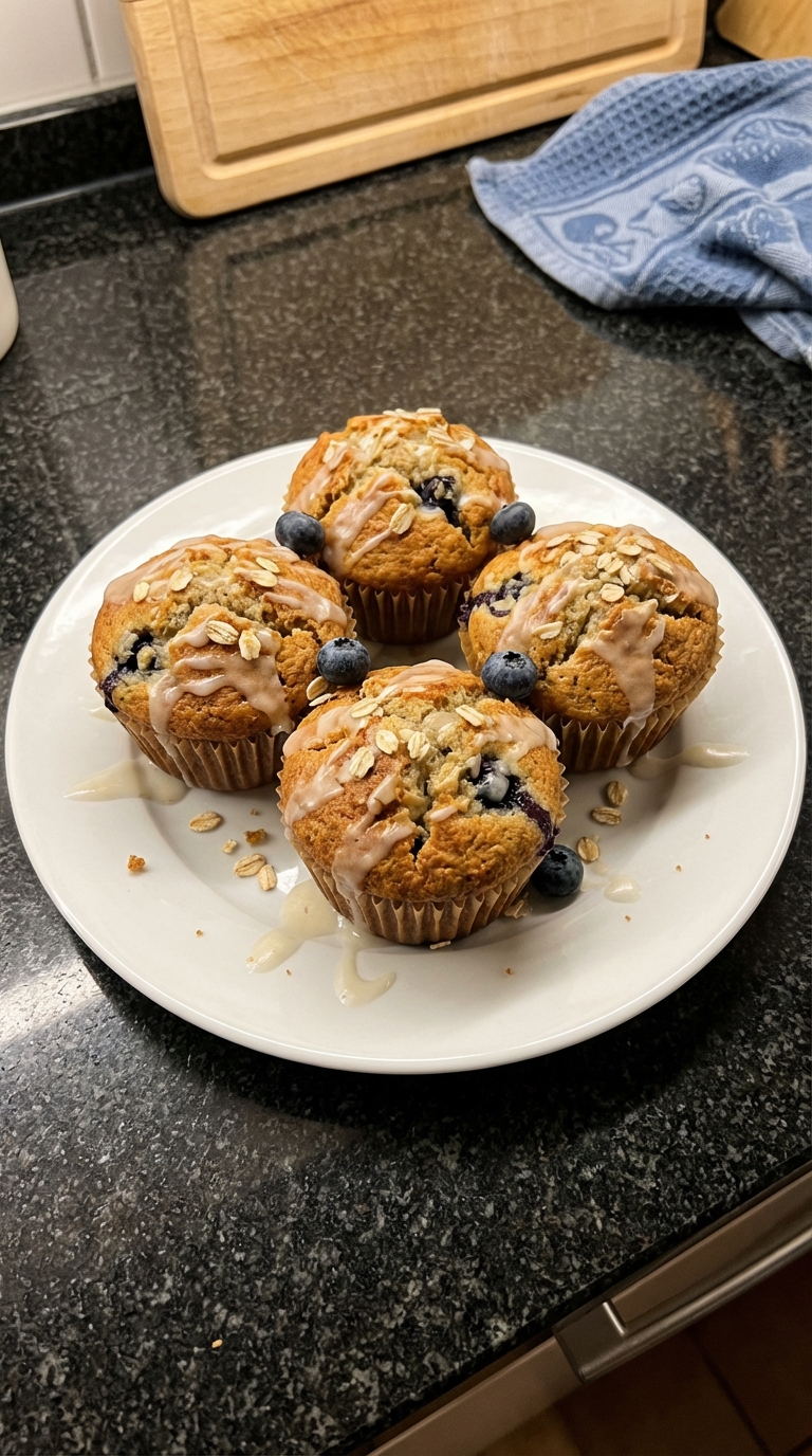 Gesunde Blaubeermuffins für Morgen