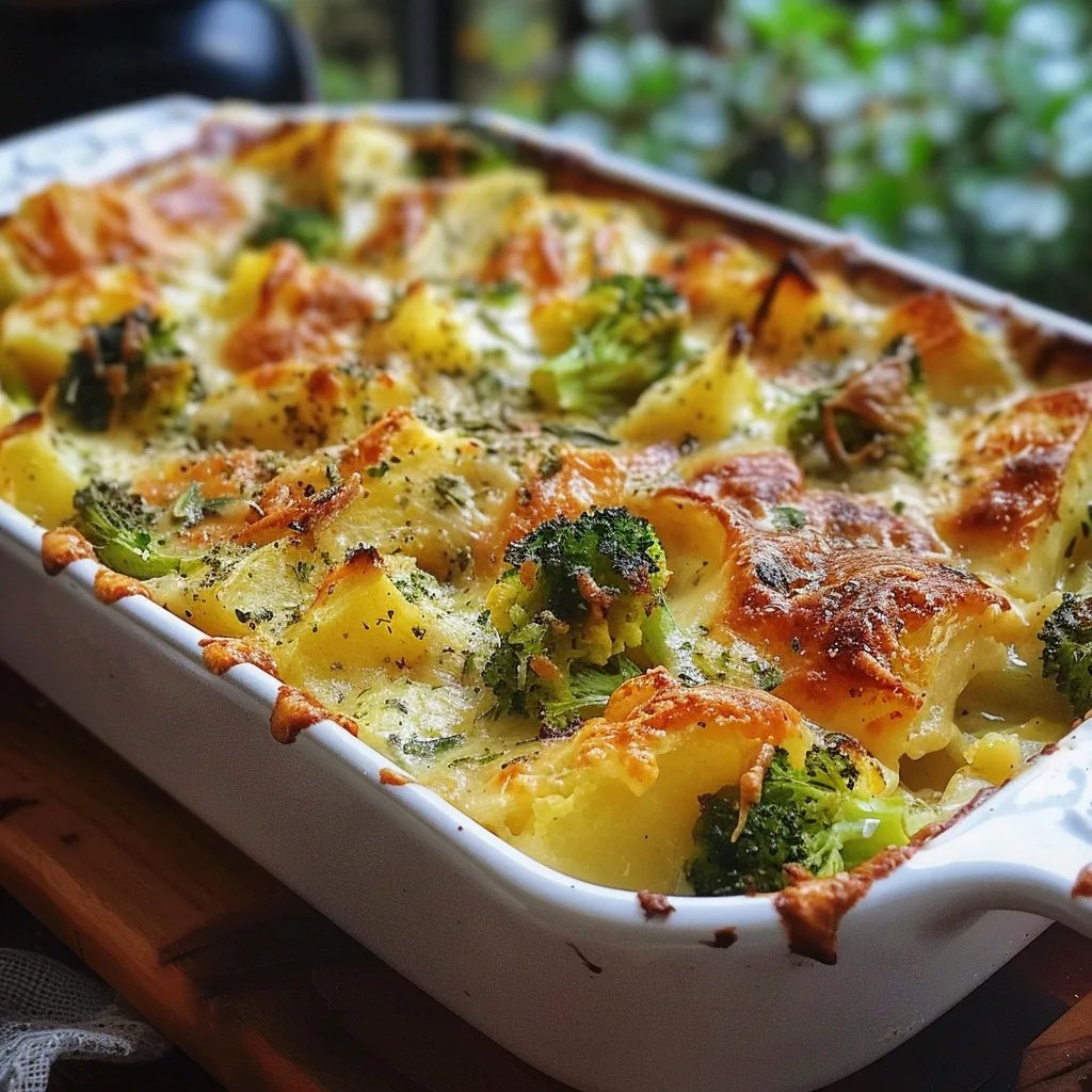 Kartoffel-Brokkoli-Rosenkohl Auflauf