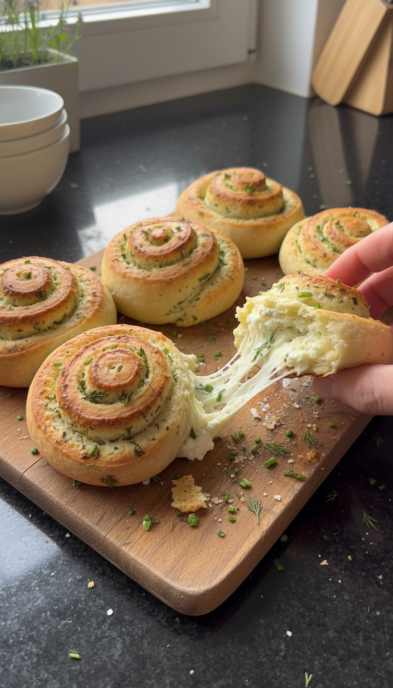 Kräuter Hüttenkäse Schnecken​