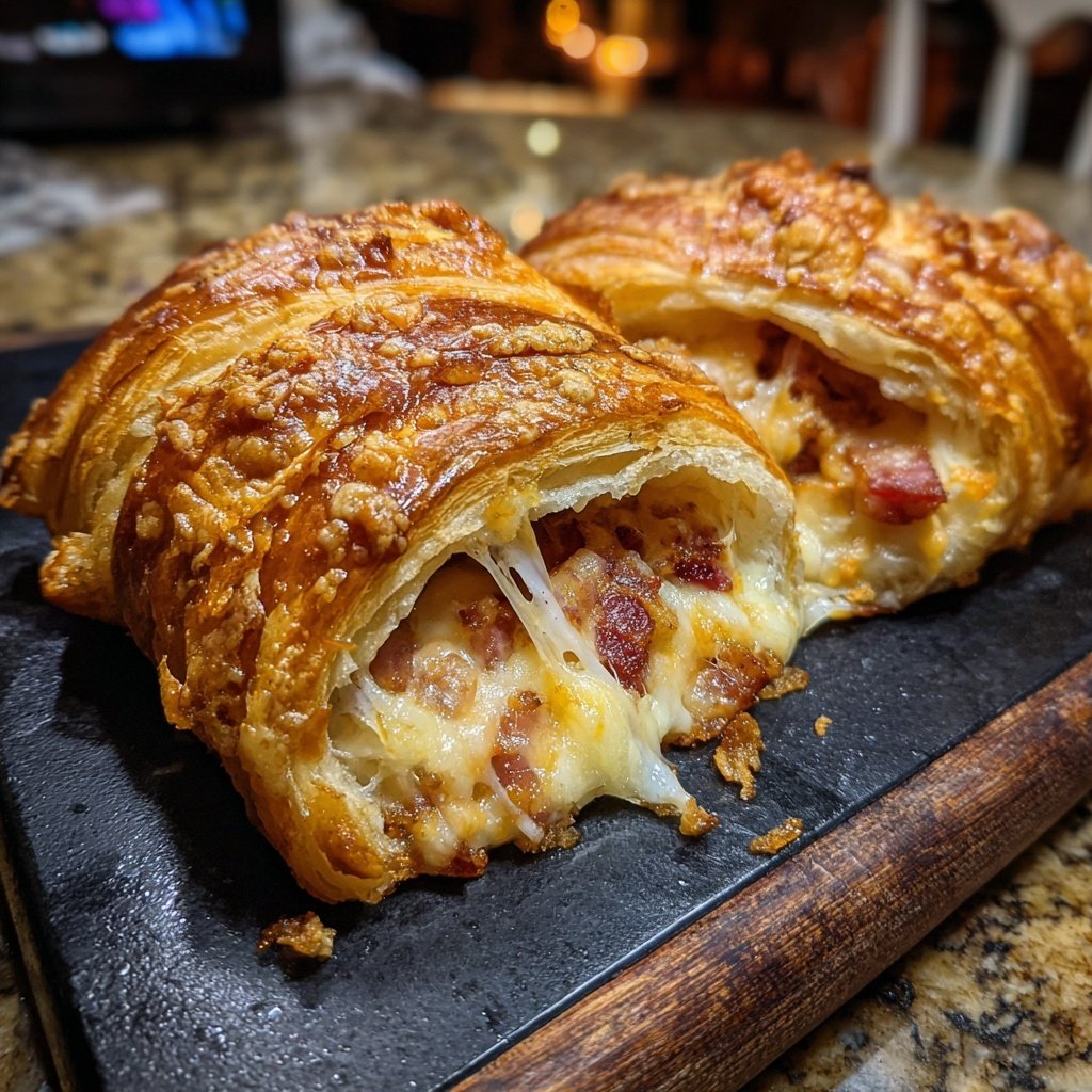 Schweinchen in Decke Croissant Brötchen