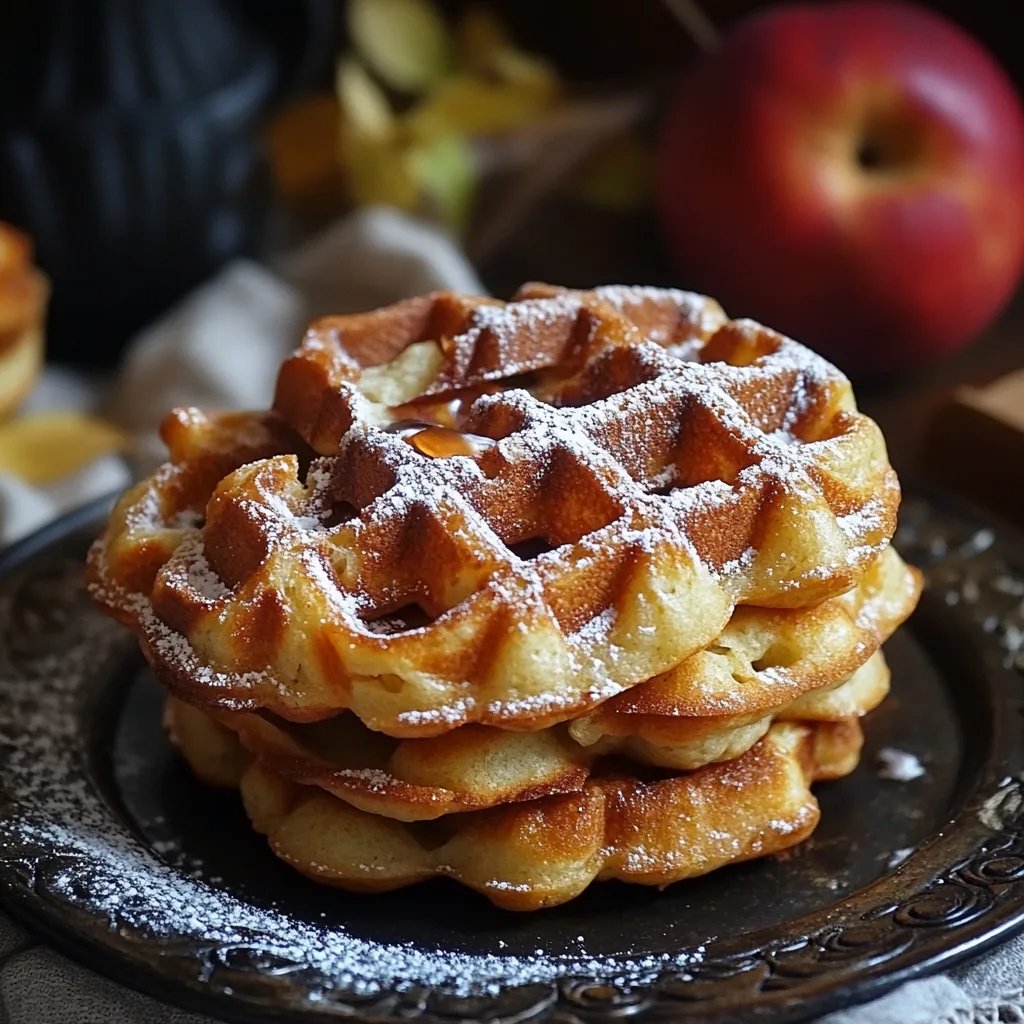 Zuckerfreie Lebkuchen Apfel Waffeln
