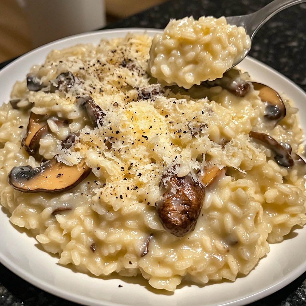 Pilzrisotto mit Parmesan