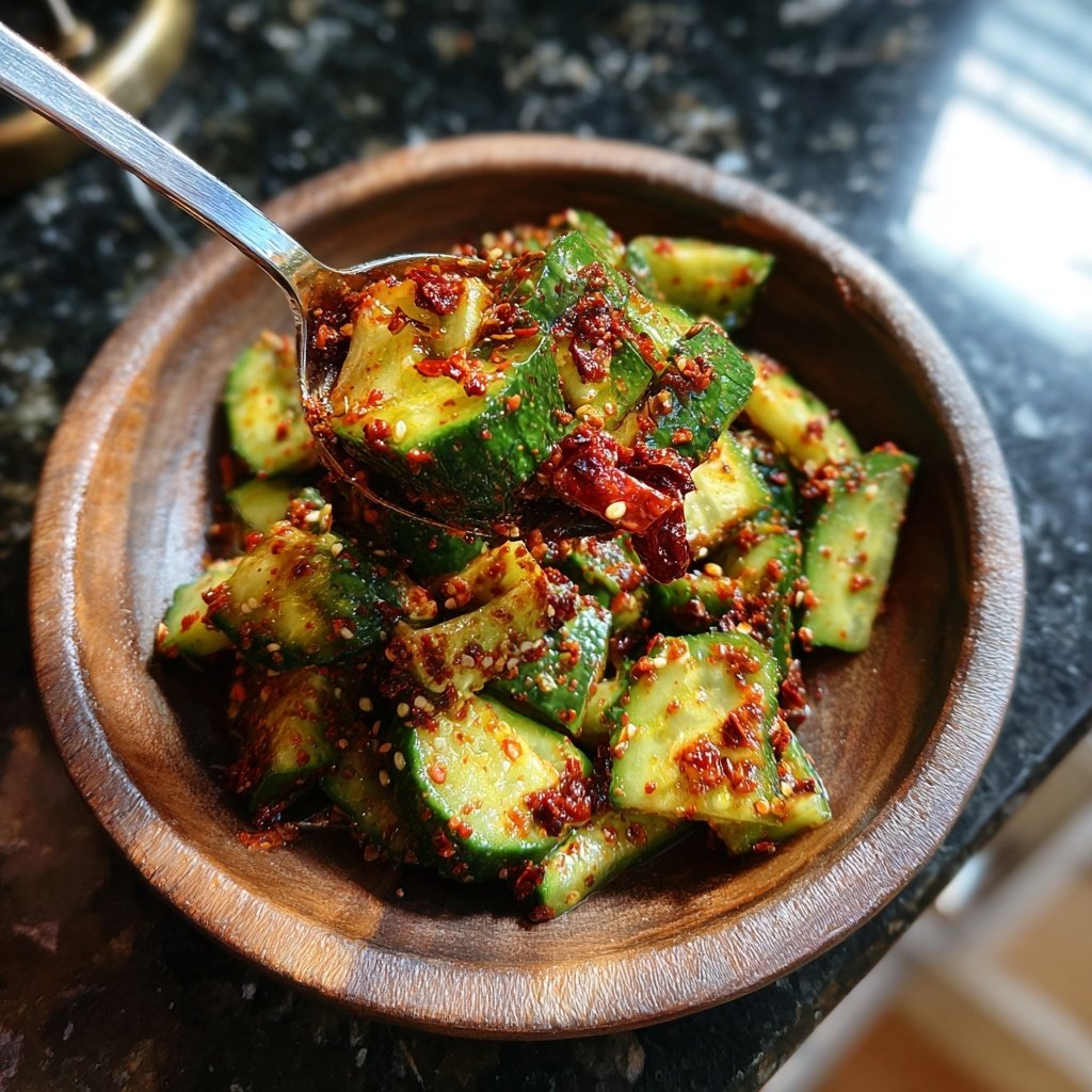 Scharfer Gurken-Kimchi-Salat