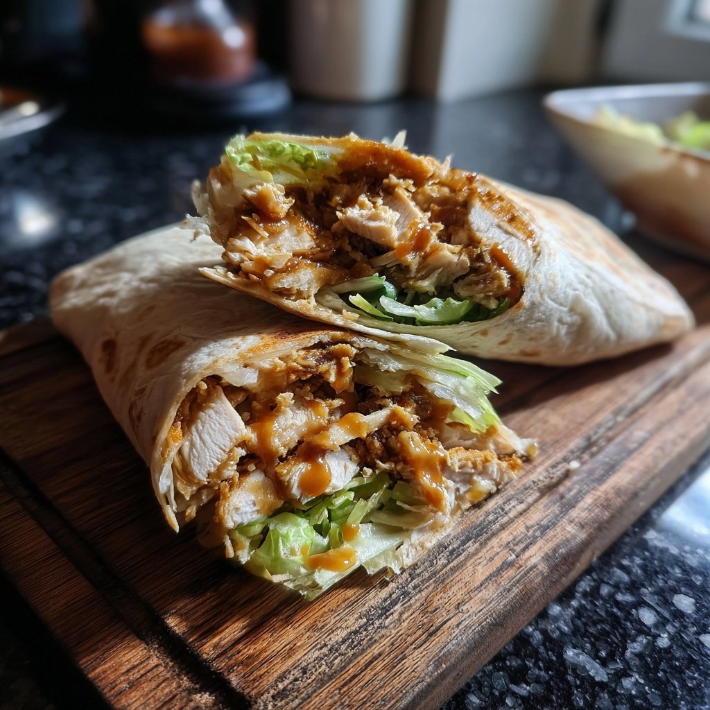 Honig-Senf-Hühnchen-Wickel