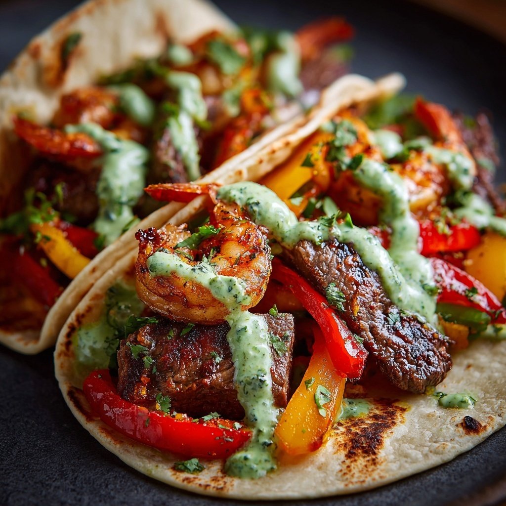Brutzlende Surf and Turf Fajitas