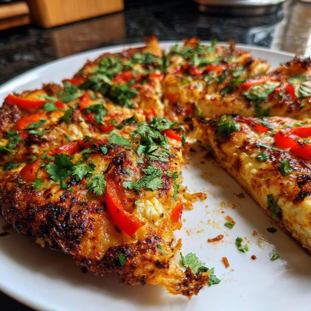 Indische Pizza mit Paneer Käse