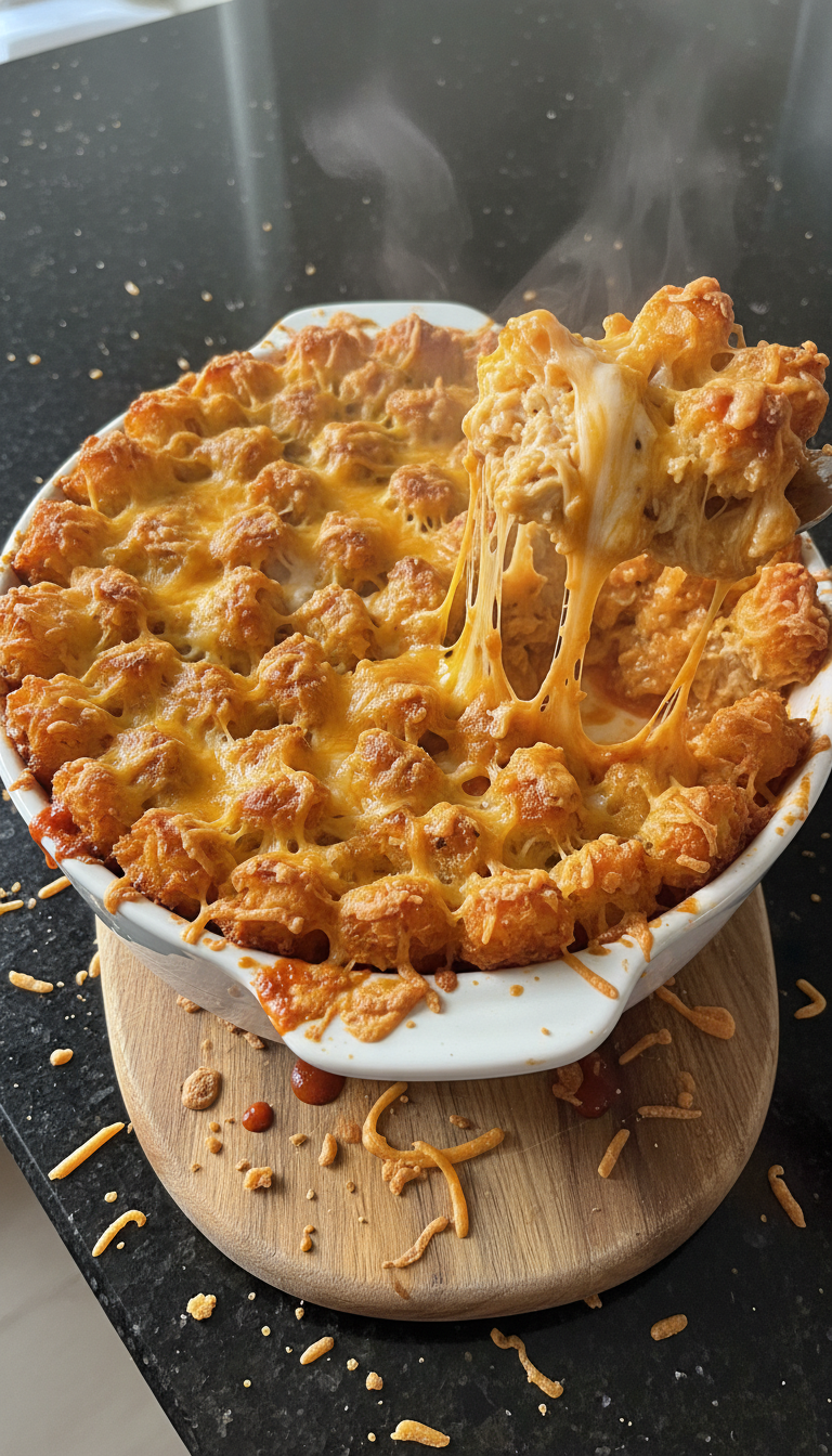 Buffalo Hähnchen Tater Tot Auflauf​