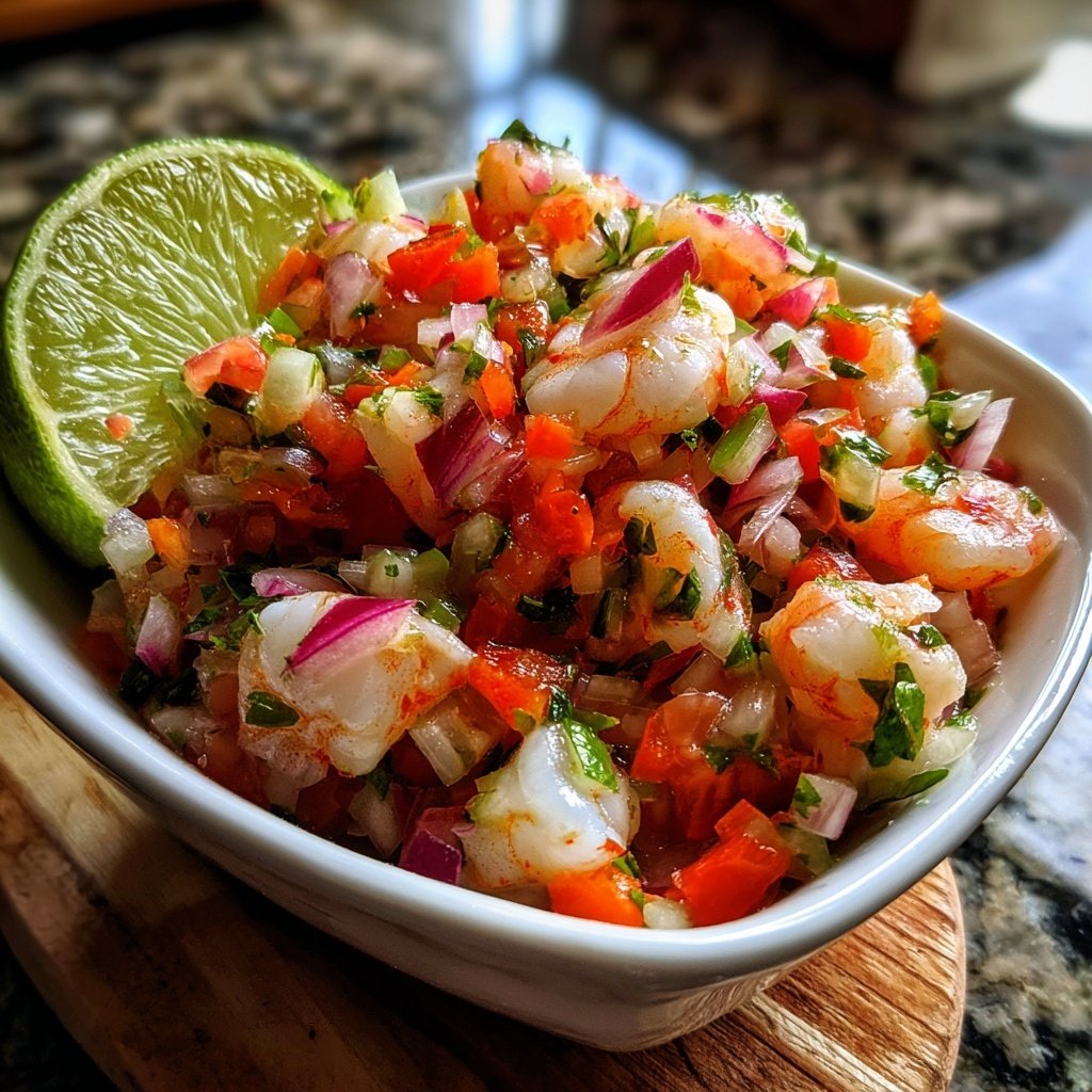 Garnelen Ceviche Limettensaft